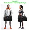 Maleta Personalizada Pequeña y Mediana Impermeable Ligera Bolsa de Viaje Deportes Fitness Negra Plegable Bolso para Cosméticos