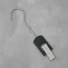 Tienda de ropa gancho de madera maciza pinza pinza para sombrero perchero para bufanda madera original gancho de pinza única bufanda decorativa S negra y blanca