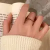 Moda Minimalista Estilo Japonés Versátil Alta Gama Lujo Colección de Anillos Esmaltados Rojos Joyería de Personalidad Nicho para Mujeres