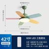 Luz de Ventilador para Habitación Infantil Sala de Estar Comedor Dormitorio Luz de Ventilador Colgante Simple Silencioso Color Macarrón Lámpara de Araña Ventilador Eléctrico Doméstico