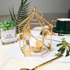 Decorações para jantar à luz de velas em casa pequenos enfeites Candelabro nórdico transfronteiriço Candelabro hexagonal de aromaterapia portátil