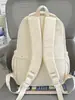 Mochila dulce con volantes de encaje, estilo suave, para estudiantes de secundaria y preparatoria, ofreciendo un look claro y fresco para la escuela y salidas