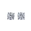 Aretes de botón de platino pt950 chapado con circonita de imitación de cuatro garras, combinables con todo, ocho corazones y ocho flechas, moissanita simple de un solo diamante, aretes superbrillantes