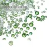 Verde Claro Fundo Plano Diamante Arte de Unhas Ornamentos de Diamante Verde Fruta Pequeno Redondo Fundo Plano Diamante Strass de Vidro Acessórios de Arte para Unhas Transfronteiriços Atacado