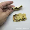 Fivela de Cinto Estampada em Latão, Nova Fivela de Cinto de Metal Eletrodepositada em Imitação de Ouro em Relevo para Homens, Personalizada de Acordo com Desenhos