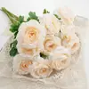 Arranjo de rosas artificiais para banquete de casamento paisagismo de salão flores artificiais piso de palco fileira de flores arranjo de flores de seda enfeites de flores artificiais