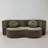 Sofá de Compresión Transfronterizo Sofá Cama para Apartamento Pequeño Plegable de Doble Propósito Fila Recta Sala de Estar Sofá de Tela Doble