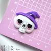 Accesorios de resina de dibujos animados de fantasmas de Halloween hechos a mano con pegamento de crema, lote de decoración colgante para zapatos con agujero para cuerda de horquilla DIY