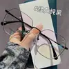 Gafas poligonales ultraligeras de titanio con montura fina para mujer, se pueden equipar con lentes graduados, gafas de montura grande para hombre que hacen que el rostro parezca más pequeño