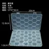 Caja Transparente de Plástico PP con 24 Compartimentos Caja para Joyería de Perlas Caja para Almacenamiento de Frijoles DIY Caja Organizadora para Piezas de Ferretería