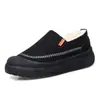 Invierno Nuevo 2026 Suela Gruesa Más Terciopelo Cálido Zapatos de Hombre Cómodos Versátiles Corte Bajo Slip-On Suela Plana Suela Suave Botas de Nieve