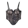 Camisola Sexy de Renda Transfronteiriça Roupa de Exterior Modeladora Push-Up Top Tubinho com Barbatanas Novo Estilo Sutiã com Barbatanas e Strass