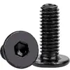 En Stock Acero al Carbono Negro Grado 10.9 Tornillos de Cabeza Hexagonal Delgada M2-M6 Tornillos de Cabeza Plana Grande de Hexágono Interior