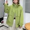 A1309 Parka Casual de Moda para Exteriores para Mujer, Chaqueta Versátil Estilo Ropa de Trabajo para Primavera y Otoño, Abrigo Cortavientos