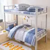 Juego de Seis Piezas de Sábanas de Algodón Puro, Fundas de Edredón, Fundas de Almohada para Dormitorio Escolar, Juego de Tres Piezas para Estudiantes, Cama Individual, Ropa de Cama para Litera