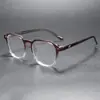 Gafas de Sol Poligonales con Textura Transparente de Moda Retro Marco Delgado Plano Espejo Wm28057