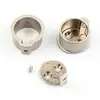 Base de poste para roupas de 25 mm Suporte para tubo de roupas acessórios para guarda-roupa assento com flange liga de zinco assento de suporte de tubo para roupas tubo para roupas
