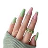 Verão transfronteiriço matcha imprensa na unha falsa unha patch nail patch nail patch wear unha produto acabado