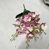 Ramo de Orquídeas Phalaenopsis Artificiales con 20 Cabezas, Pieza Decorativa de Alta Gama para Sala de Estar, Flores Artificiales para Decoración de Bodas