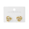 Pendientes de estilo coreano con diseño de lujo, ligeros y elegantes, con forma de triángulo de perlas, pequeños y versátiles, de alta calidad.
