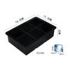 Máquina de hielo casera DIY para el hogar Bandeja de cubitos de hielo de silicona de 6 rejillas Caja de hielo Bandeja de 6 piezas para hacer hielo Adecuado para la cocina