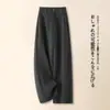 Pantalones Casuales de Pierna Recta y Pierna Ancha de Lana Acetato Gruesos y Cálidos para Mujer, Nuevos de Invierno 2026