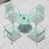 Mesa y silla de exterior Patio Internet Tienda de té con leche famosa Silla de ocio de hierro Cafetería Jardín al aire libre Balcón Terraza Mesa redonda pequeña