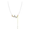 Collar de Perlas Barrocas Coreanas para Mujer Cadena para Clavícula de Mariposa Accesorios de Lujo Discretos Joyería Collar Nuevo Estilo 2025