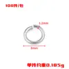 Anillo Abierto de Bucle Único Cortado con Alambre Anillo Plano de Acero Inoxidable Accesorios para Joyería DIY Anillo Conector para Pulsera Collar Colgante