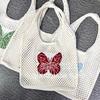 Bolsa de punto nueva para viajes de primavera y verano, bolsa de hombro con patrón de nicho de tortuga, bolsa tejida hueca para mujer de vacaciones en la playa del mar