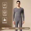 Conjunto de Ropa Interior Térmica Cálida de Cachemira y Seda para Hombre y Mujer Otoño Invierno con Felpa Gruesa Capa Base Cepillada Top de Otoño Pantalones de Otoño