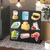 20 adesivos totalmente magnéticos originais para eletrodomésticos, máquina de lavar de desenho animado infantil desenhada à mão, não infrator, adesivos magnéticos macios de decoração para geladeira