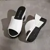 Sandálias de Plataforma Peep Toe Plus Size de Comércio Exterior Verão 2025 Novas Sapatos Femininos com Solado Grosso Aumentado com Praia