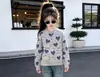 Conjunto para Meninas 2026 Novo Estilo Jeans Flare Infantil Moletom Fashionável Conjunto de Duas Peças para Meninas