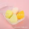 Esponja de Maquillaje Xuanzi con 4 Compartimentos en Forma de Gota de Agua Inclinada, Esponja que No Absorbe Polvo, Esponja Pequeña para Almacenamiento de Cushion, Herramienta Especial para Maquillaje de Artista