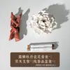 Base tradicional de cerámica tallada a mano para incienso, para el hogar y la oficina, difusor de incienso de aceites esenciales de nicho, artículo decorativo hecho a mano
