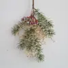 Amazon Plantas Accesorios de Navidad Fruta Roja Ramas de Pino Agujas Pino Artificial Pe Atmósfera Decoraciones Artesanales Árbol de Navidad