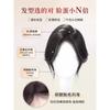 Peluca con Flequillo 3D de Cómic Coreano para Mujer, Pieza de Repuesto Superior de Cabello Artificial, Cubierta Natural Esponjosa para la Frente, Pieza de Peluca para Cabello Gris