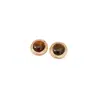Pendientes Redondos de Resina con Aguja de Plata Estilo Milad, Pendientes Retro Simples de Alta Gama, Pendientes de Moda y Elegantes para Mujer, Diseño de Nicho