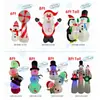 Muñeco de Nieve RGB Tres Hermanos Luz LED Parpadeante Decoración Inflable de Navidad Arreglo para Patio Exterior Inflable