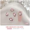 Decorações de Unhas Artísticas Tendência em Liga Rosa com Strass, Gota d'Água Brilhante, Quadrado, Coração, Borboleta, Decoração de Unha Usável com Strass