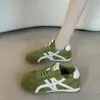 Zapatillas de Entrenamiento Alemanas Retro con Cordones de Gamuza para Mujer 2026 Primavera y Otoño Nuevas Zapatillas de Colores Bloqueados de Moda Versátiles Zapatos Casuales