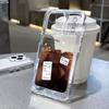 Não é Permitido Ficar Acordado até Tarde, Café Americano Gelado Adequado para Capa de Celular iPhone 18 Pro Max, 16 Pro Toque Premium, 15 Transparente