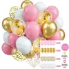 Conjunto de Balões de Látex 12 Polegadas 60 Peças Festa de Aniversário Adereços de Cena de Inauguração Balões Metálicos com Lantejoulas