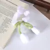 Nuevo y dulce scrunchie de flor de tulipán versátil, liga para el cabello hecha a mano de alta gama para coletas altas, accesorios para el cabello al por mayor