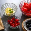 Tazón de Vidrio para el Hogar Resistente a Altas Temperaturas Transparente Ensaladera Creativo Japonés Vajilla de Postre de Alto Valor Tazón Grande Tazón para Sopa Dulce