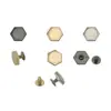 Pregos Decorativos Hexagonais de 12mm para Acessórios de Ferragens para Bolsas e Malas, Pés de Bolsa Redondos Hexagonais, Pés de Acessórios para Bolsa