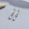 Aretes de perlas de plata esterlina 925 de cuatro garras para mujer nuevos aretes de cuentas de espuma de moda personalizados joyería simple para la oreja con temperamento ins