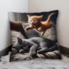 Funda de Almohada de Perro de Alpaca Más Vendida Transfronteriza, Linda Funda de Cojín Decorativa para Dormitorio de Gato, Hogar, Sofá