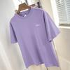 260g Algodão Pesado Short-sleeved T-shirt das mulheres Loose Niche Chic Top Moda Verão Estilo Ocidental Meia-manga T-shirt